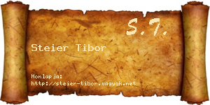 Steier Tibor névjegykártya